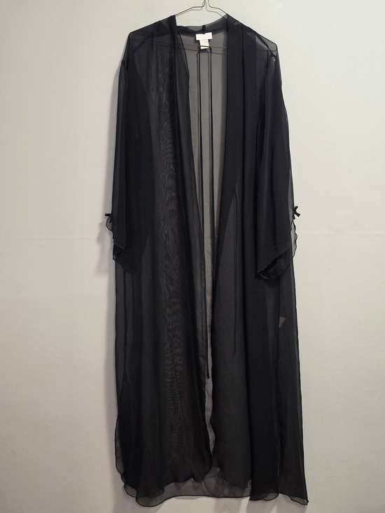 Versailles Other - Versailles Sheer Black Long Robe Cover-Up